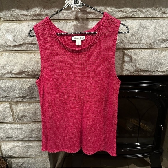 Coldwater Creek Women's Pink Sleeveless  Knit Top Size Large (14) - Picture 1 of 6